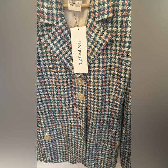 Yves Saint Laurent Tweed Pattern Blazer, Size 10 - Picture 4 of 14